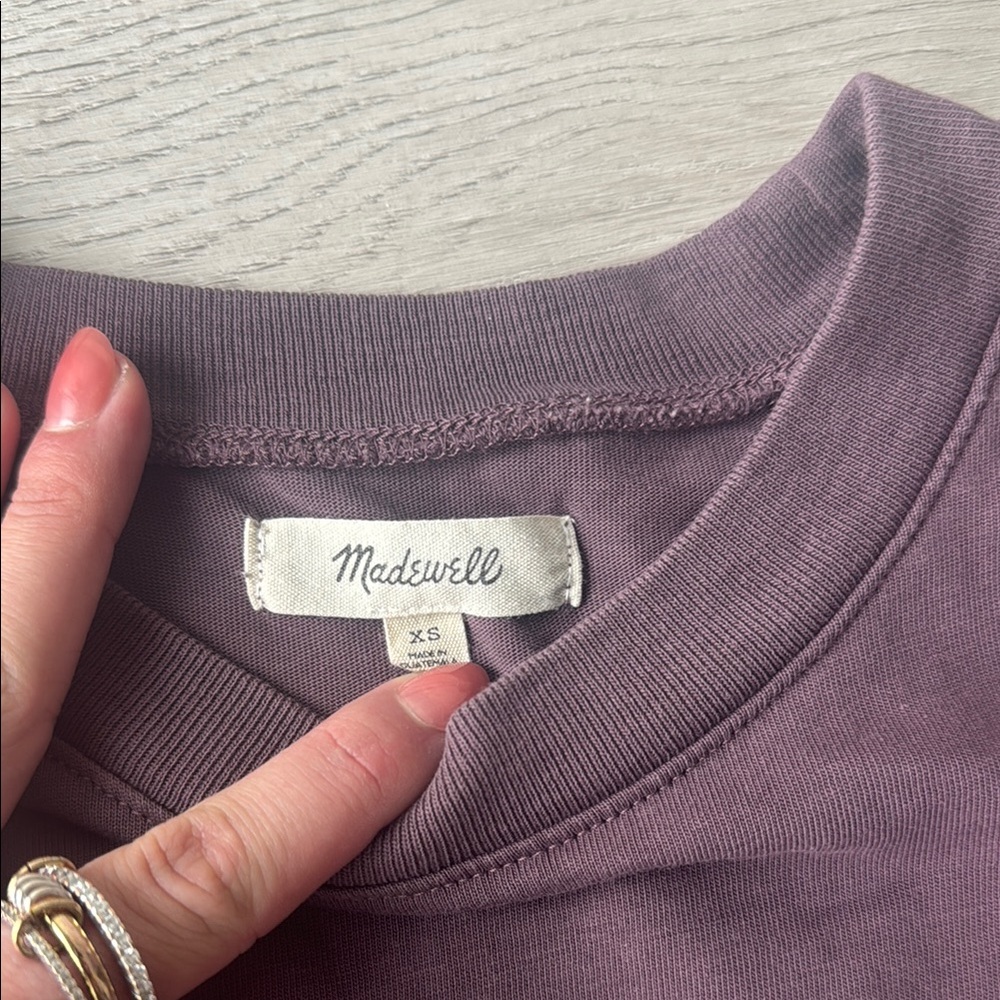 Madewell Mauve Crewneck Top